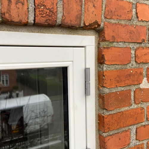 Detaljebillede af energivenlige vinduer i Tønder